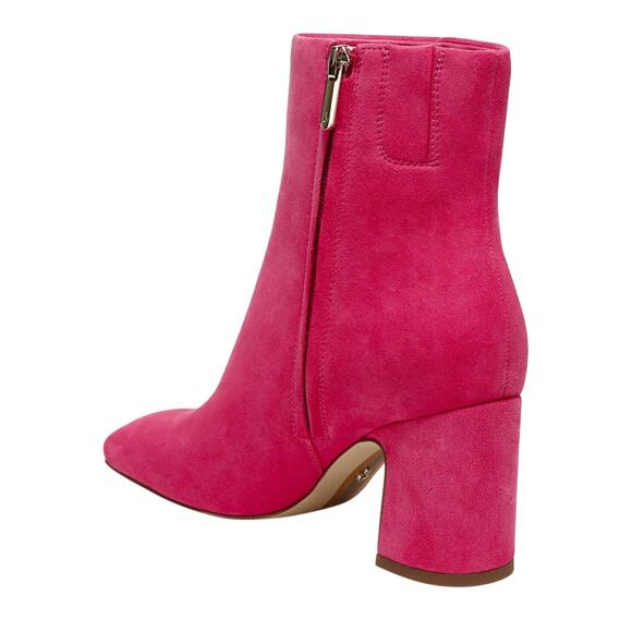 Sam Edelman Womens Fawn Heel Bootie US 8 M EU 38.5 Pink Suede Leather NIB - Picture 4 of 14